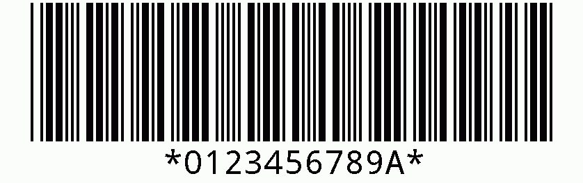 Code-39 free barcode generator with bar width reduction (vector PDF, AI,  EPS)
