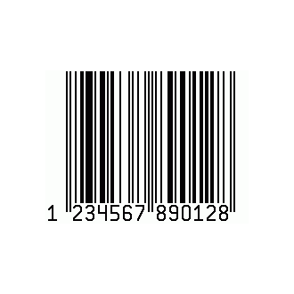 EAN-13 free barcode with bar width reduction (vector AI,