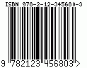 ISBN barcode generator with bar width reduction (vector PDF, EPS)